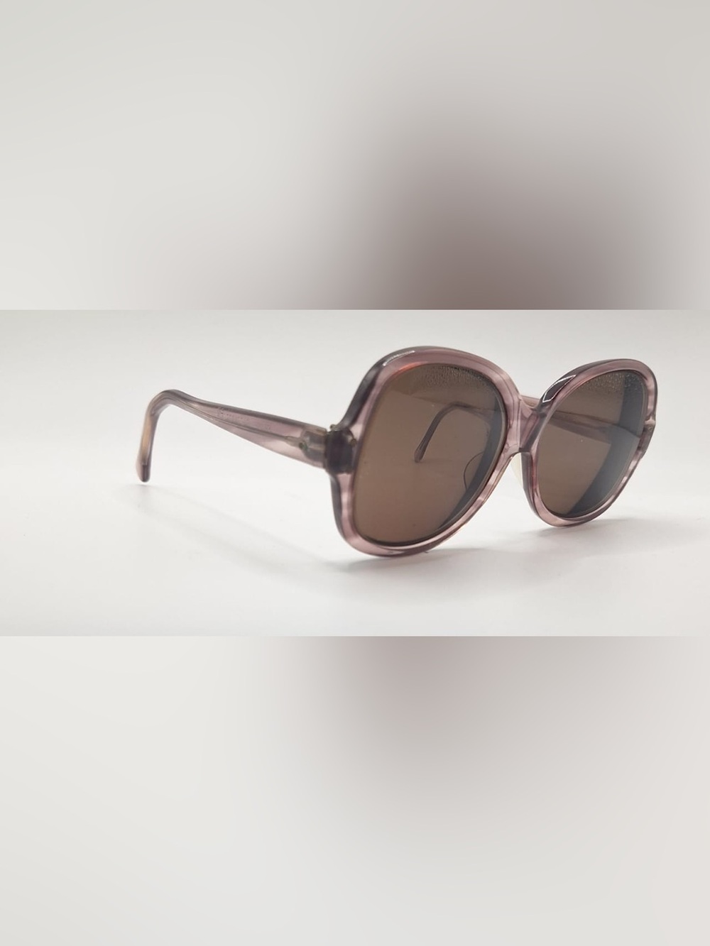 Vintage Brown Purple Translucent Oval Sunglasses Frames Only